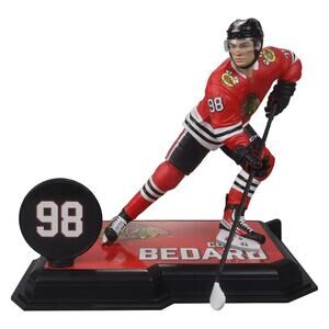 NHL SportsPicks Chicago Blackhawks Connor Bedard 2 7-Inch Scale Posed Figure